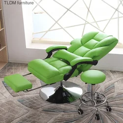 Beauty Recliner Barber Chairs Cosmetology Office Ergonomic Computer Barber Chairs Hair Salon Chaise Coiffeuse Furniture QF50BC