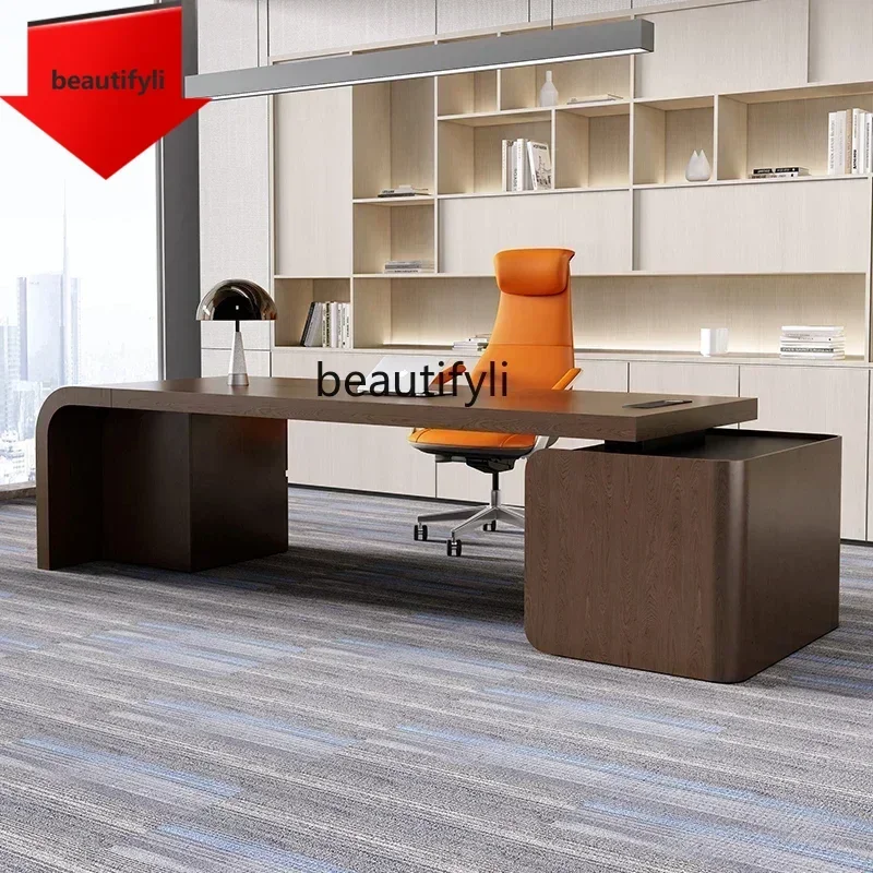 Q181 lbOffice, boss table is simple and modern, office multi-function single seat, president table