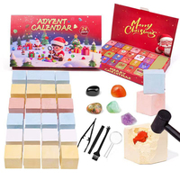 1PC Natural Crystal Tumbling Stones Kit Christmas Poke Box Adventure Mining Blind Gift for Children Customizable Set