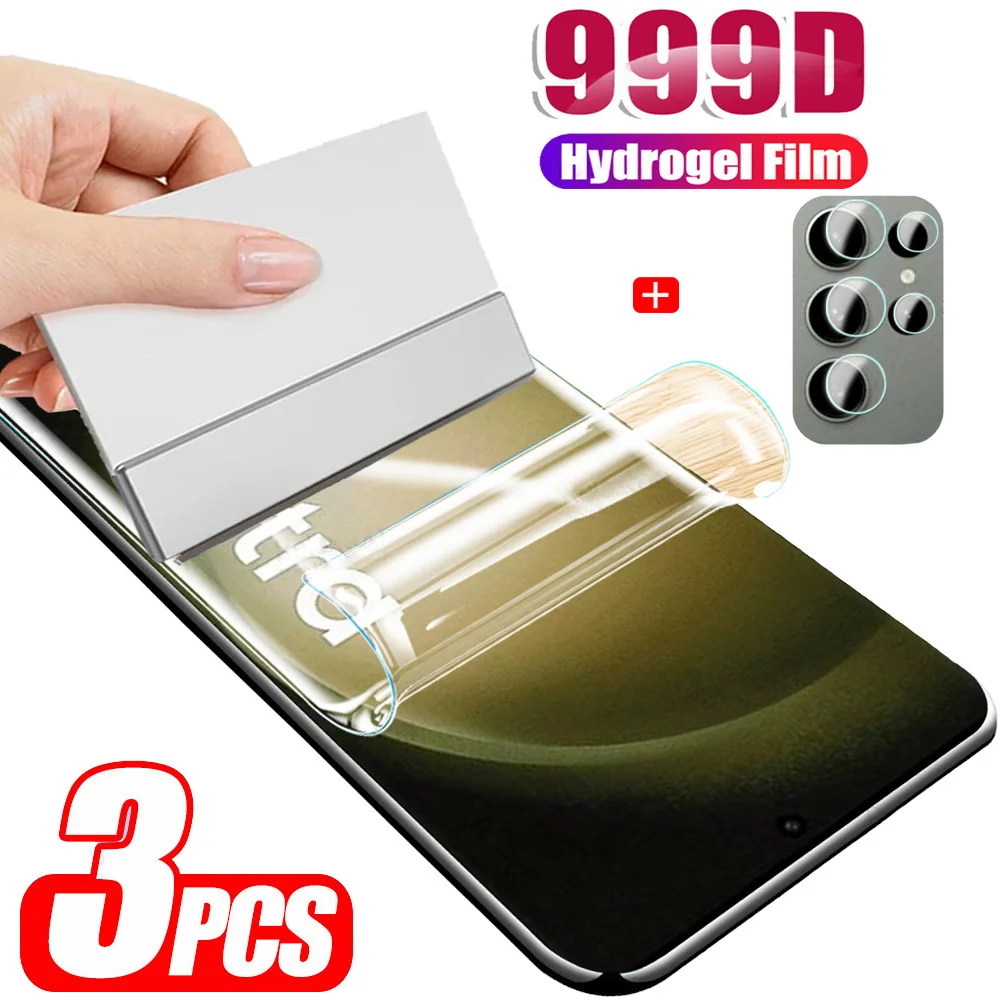 Pelicula S23 S24 Ultra Film Hidrogel For Samsung S 23 ultra Screen Protector Samsung Galaxy S23 Ultra Hydrogel Film S23Ultra 5G Water gel Front+Camera Film S23 Plus Protectores Movie SamsungS23 + hydro gel Soft Glass