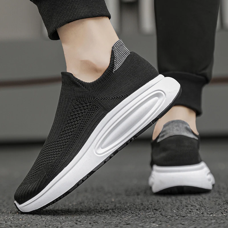 Slip On Loafers Lightweight Mesh Running Shoes For Men Casual Sport Men Shoes Breathable Summer Sneakers Walking Free Shipping