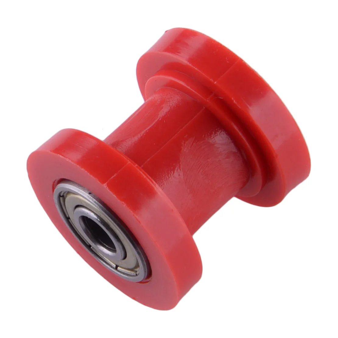 Motorcycle Red 8mm Chain Roller Cam Wheel Slider Sprocket Tensioner Guide Pulley Bearing For Universal Dirt Pit Bike