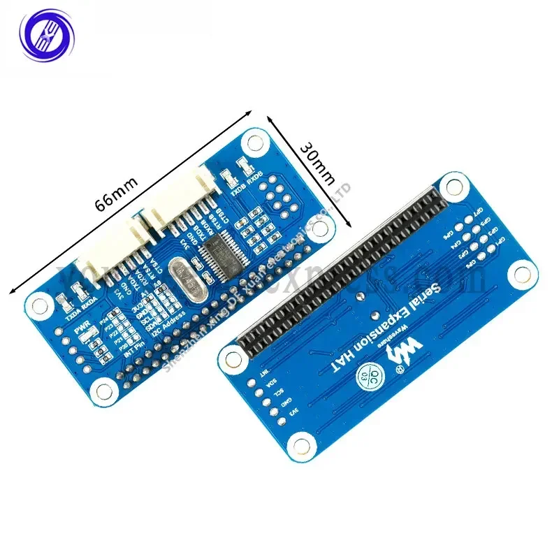 1Pcs 2-Channel UART Serial Port Module for Raspberry Pi 4B/3B+/Zero W Serial Port Expansion Board Module Onboard SC16IS752 I2C I