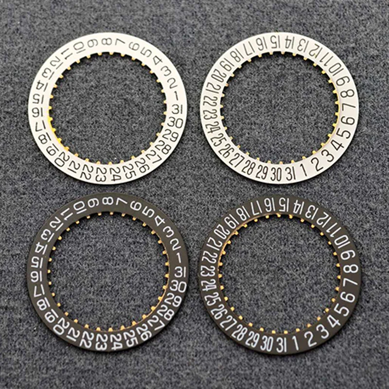 ETA 2824 Movement Date Wheel Dial For 2824 Automatic Mechanical Movement Day Date at 3.0/6.0 Crown at 3.0 White,Gold,Black Wheel