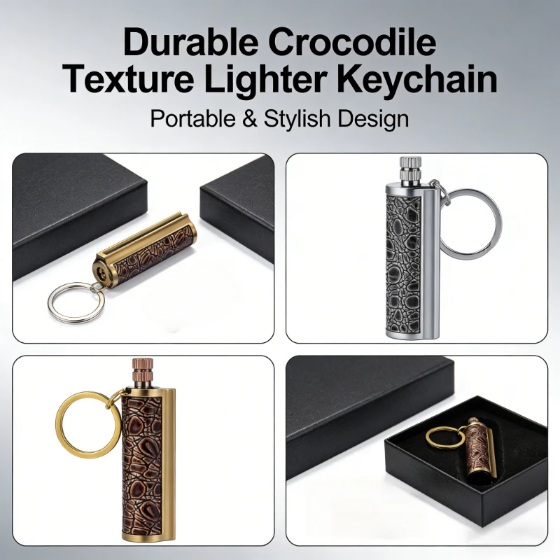 New Vintage Waterproof Match Design Lighter Air Sealed Windproof Refillable Reliable Cigarette Tool for Camping Daily Carry