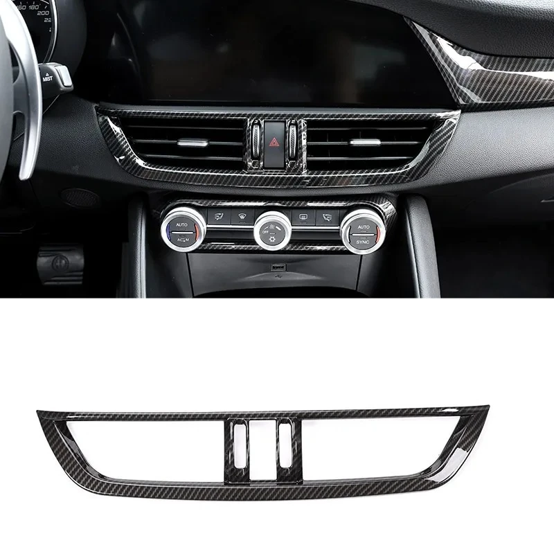 For Alfa Romeo Giulia Stelvio 2017-2020 ABS Car Center Console Air Conditioning Vent Frame cover Trim Interior Car Accessories