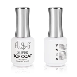 AWStorG 1 Bottle 15ML Base Top Coat Super Bright Top Coat  Soak Off LED Or UV Gel Nail Polish Nails Art Tools Gel Lacquer