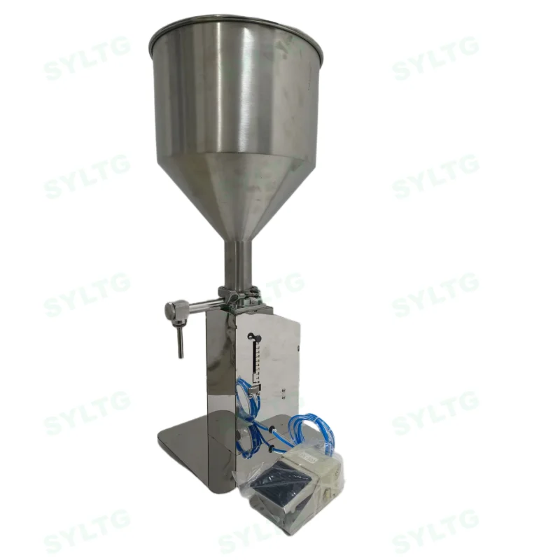 A03 Manual and Pneumatic Filling Machine for Jam Paste Juice Toothpaste Lotion Honey Oil and Other Liquids