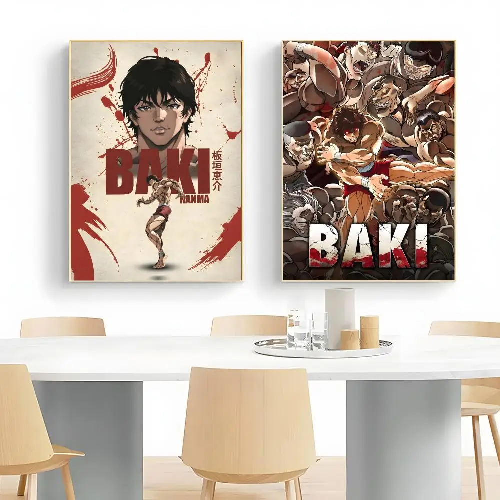 Hot-blooded Japanese Anime Baki the Grappler Poster Wall Art Print Decorative Mural Home Decor Gift Unframed