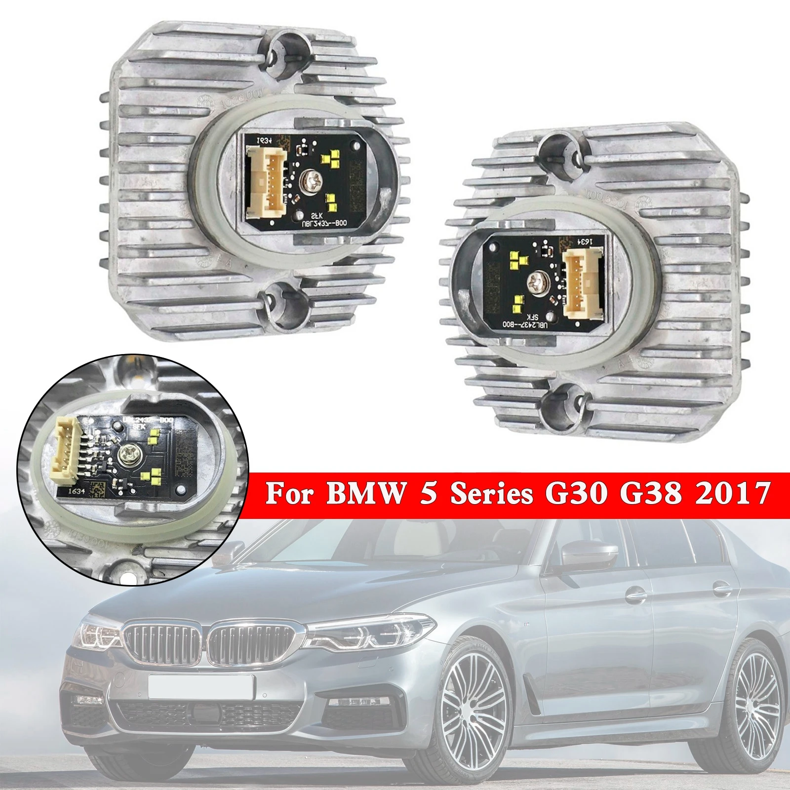 

Artudatech 2x LED DRL Light Control Unit 63117214939/40 For BMW 5 Series G30 G38 2017- Car Accessories