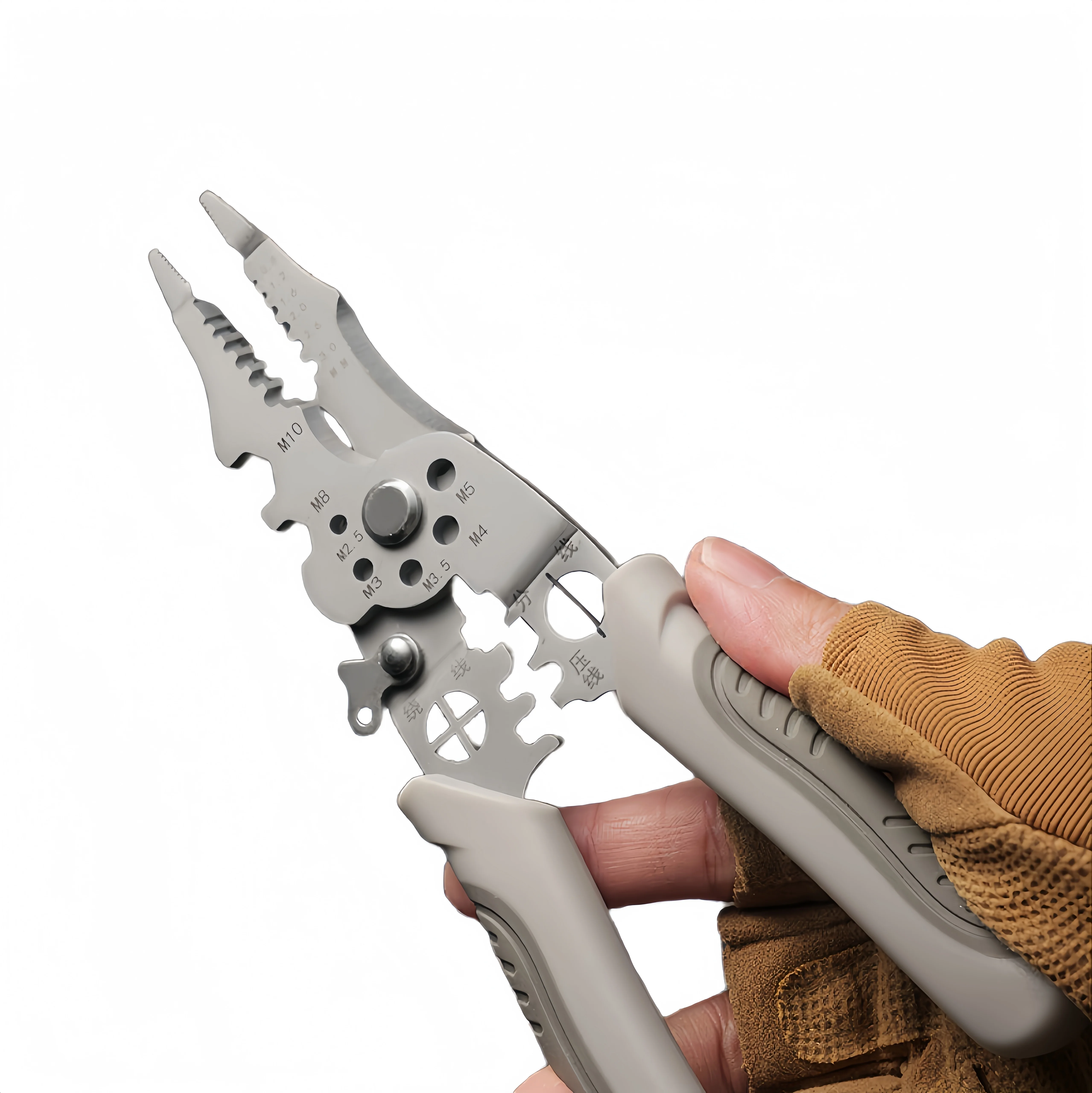 Multifunctional Electrician Pliers, 6-in-1 Wire Stripper Separator, Cutting and Crimping Tool for Cable Repair and Installation