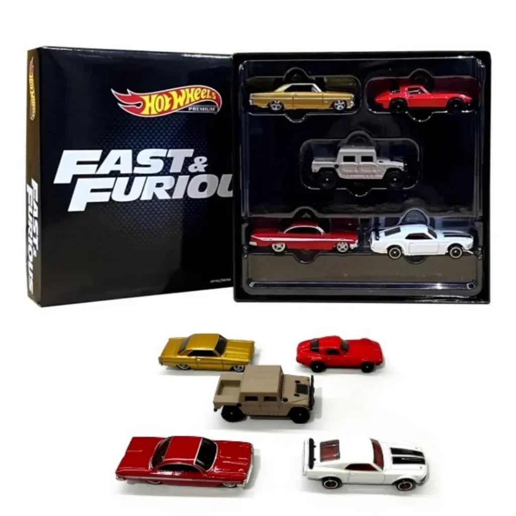 

5 Pack Original Hot Wheels Fast and Furious Premium Hotweheels Miniature Cars HKF07 Hoteelws Collectible Metal Miniatures Cars