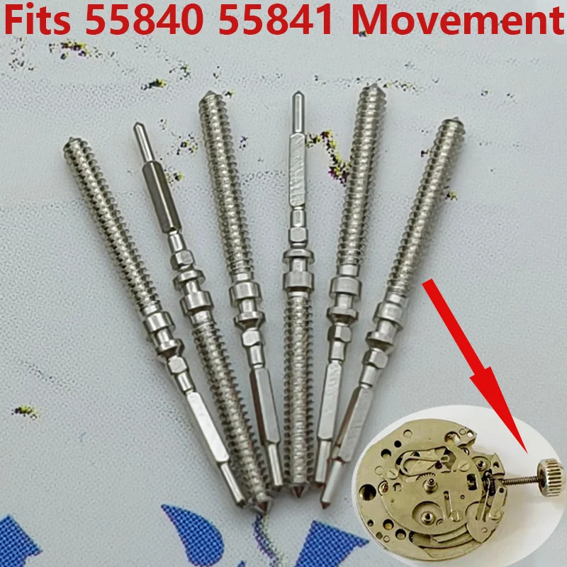 2/4pcs 55840 55841 Movement Watch Crown Stem Fits 55840 55841 Movement Watch Repair Crown Stem 55840 Standard Crown Stem Parts