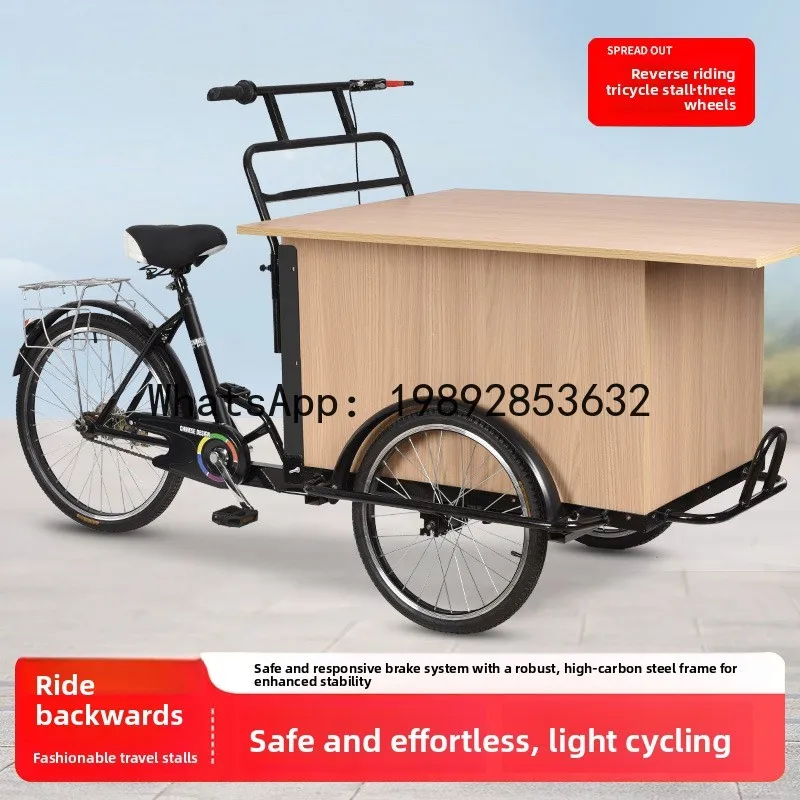 JX  Manufacturer Direct Sale Pedal Tricycle with Thickened Frame and Cargo Rack