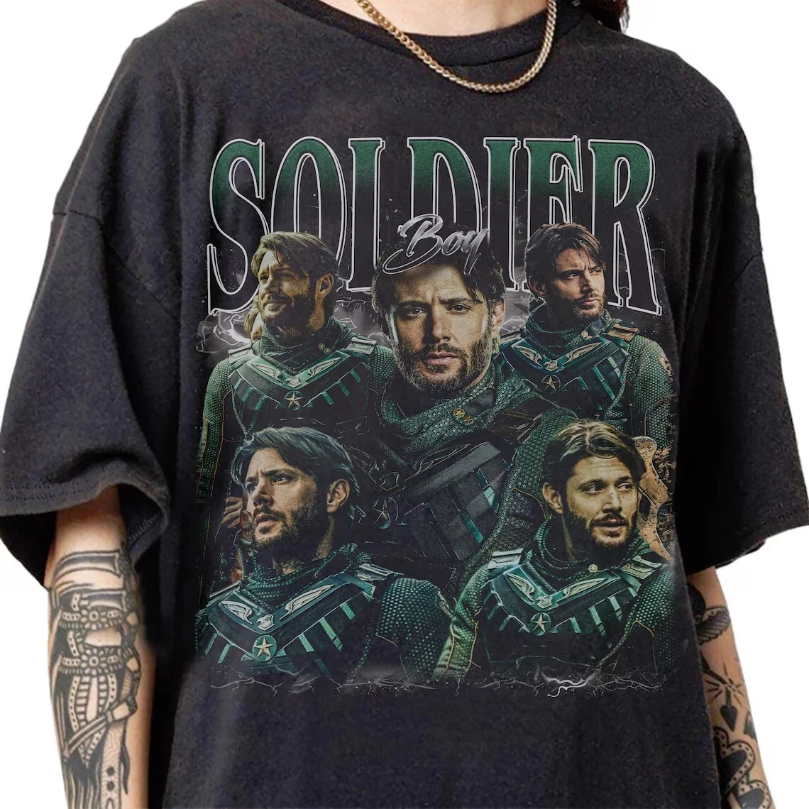 The Boys Soldier Boy Vintage 90s Bootleg T-Shirt Men Women Summer Cotton Clothing Hip Hop Fashion Round Neck Short Sleeved Tee
