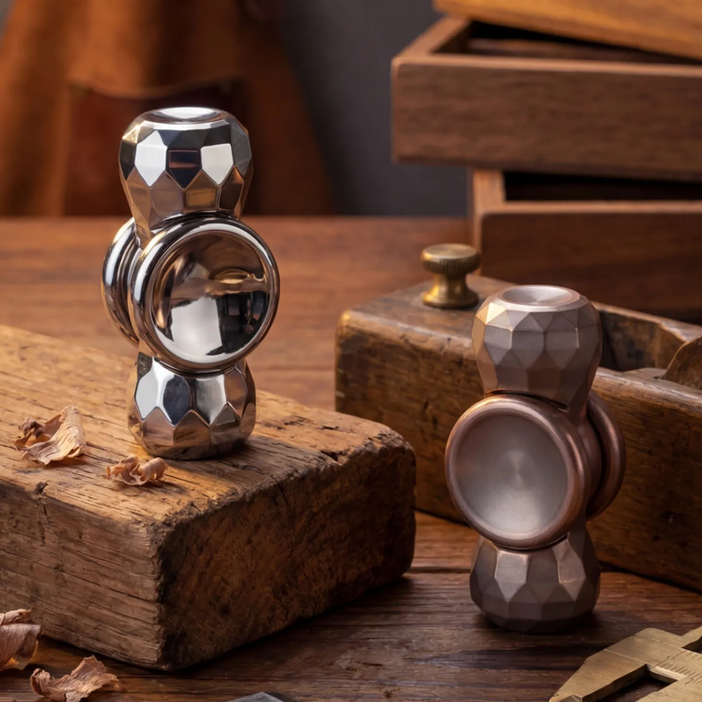 

369EDC Starry Night Two-Leaf Simple Mechanical Metal Fidget Spinner Desktop Decompression Toy