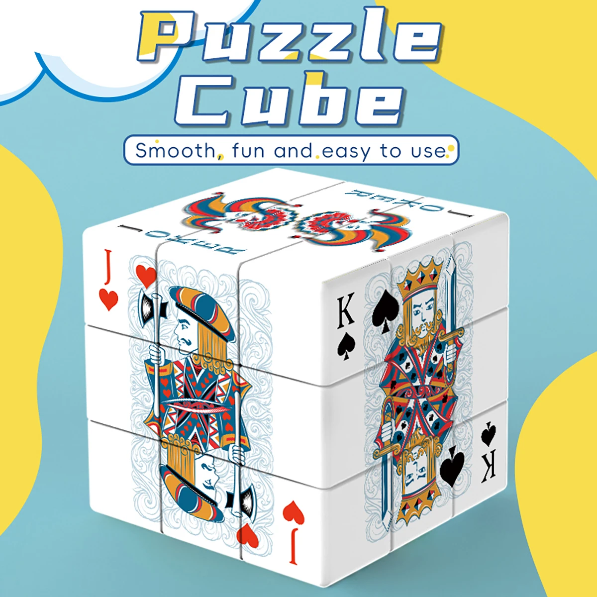 المكعب السحري 3x3x3 الأشعة فوق البنفسجية المطبوعة لعبة البوكر الحجم الملك تخفيف التوتر لغز تويست سريع لعبة المهنية لعبة أطفال هدية