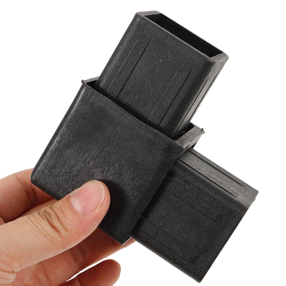 

6pcs Corner Connector: Plastic Right Angle Bracket For Square Tubing Frame Furniture Shelves Diy Assembly Weather Resistant