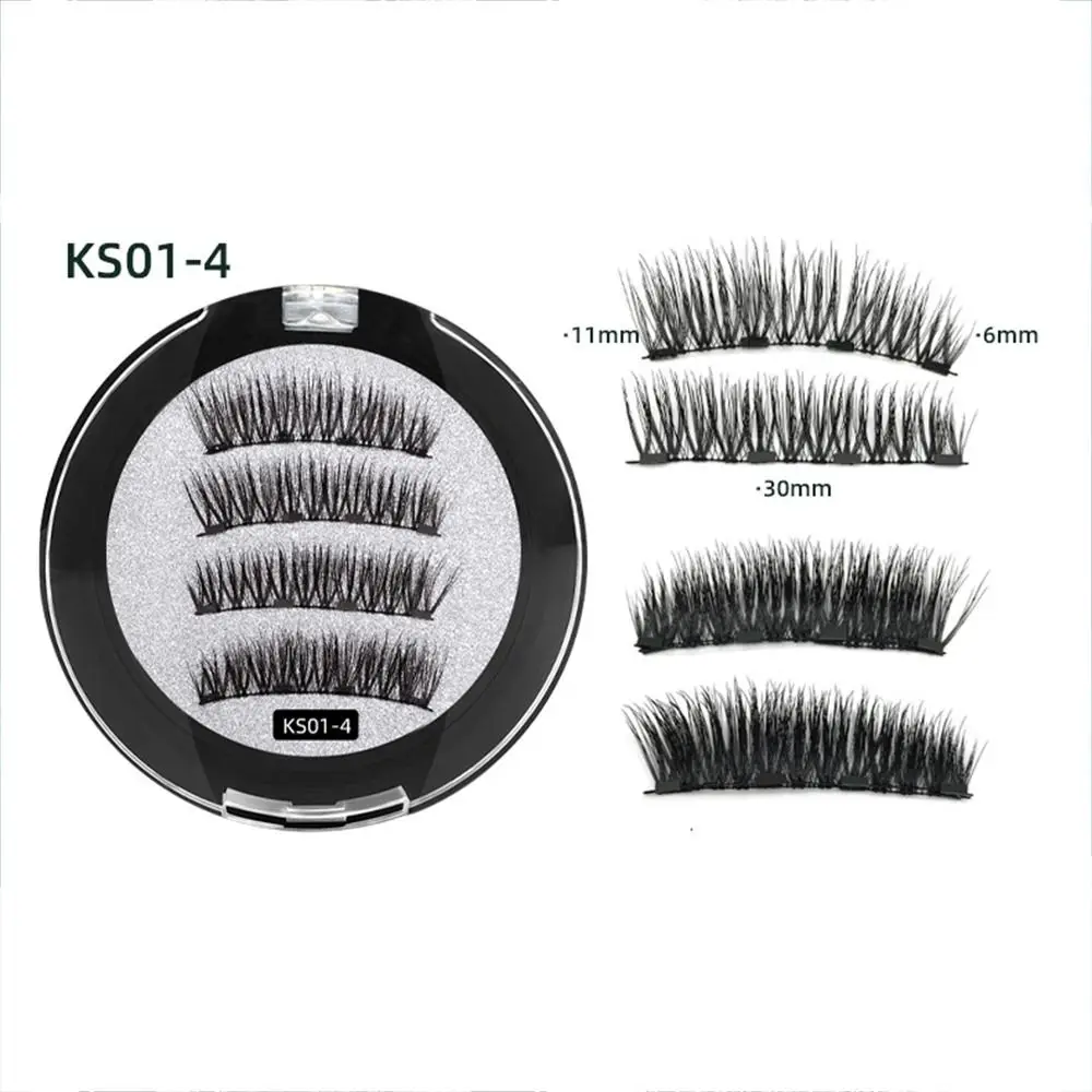 Natural Slimming Magnetic False Eyelashes Handmade Lashes Extension 3D Mink Lashes Y2k Fluffy Wispy