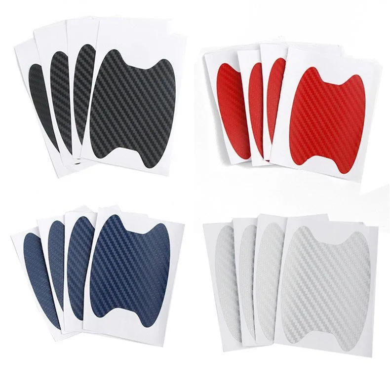 Car Stickers Anti Scratch Car Door Handle Protector Automobiles Handle Carbon Fiber Protection Film Styling Exterior Accessories