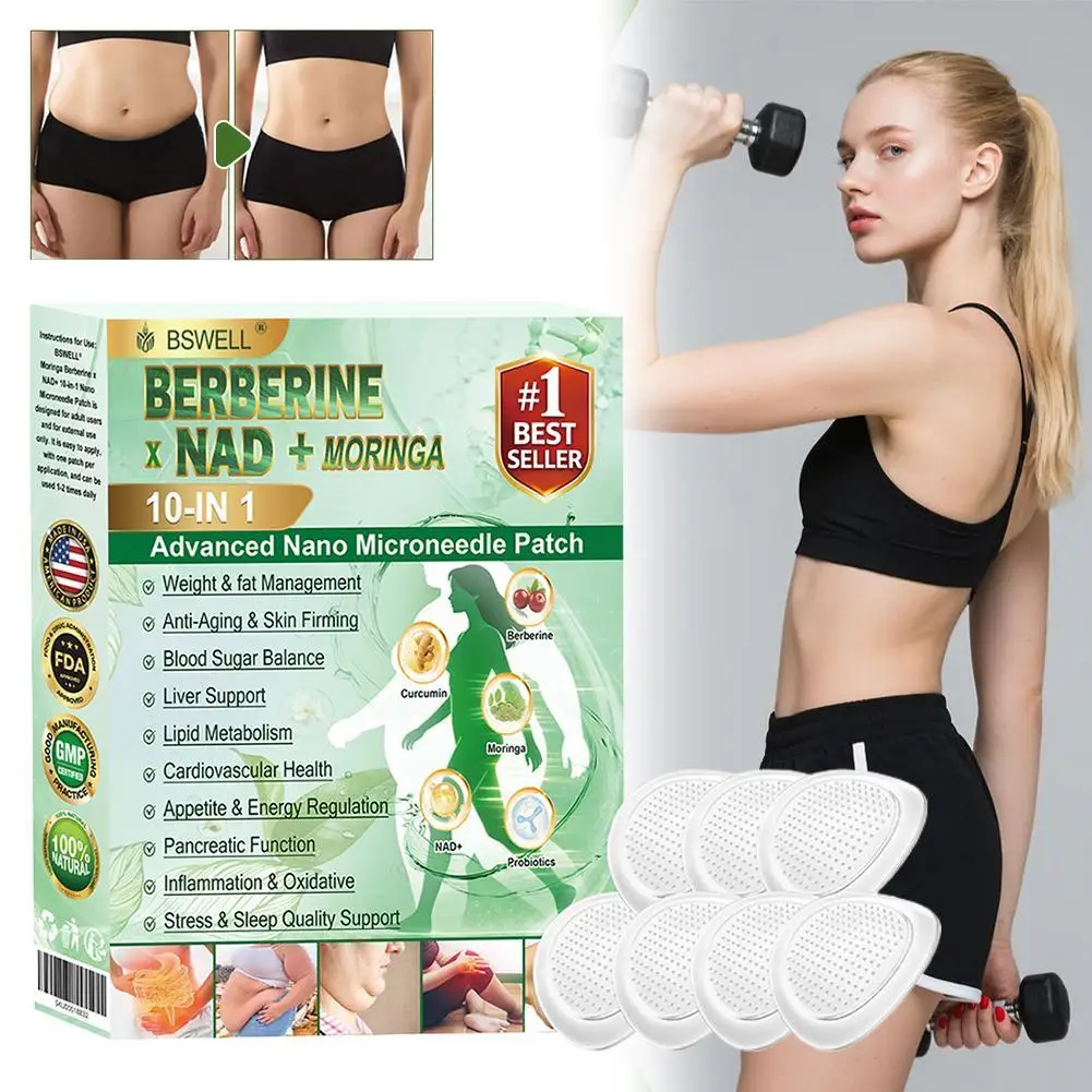 Nano Microneedle Firming Patch Weight Loss Skin Firming Moringa Slimming Care Micro Needle Patch For Women & Men Daily Care
