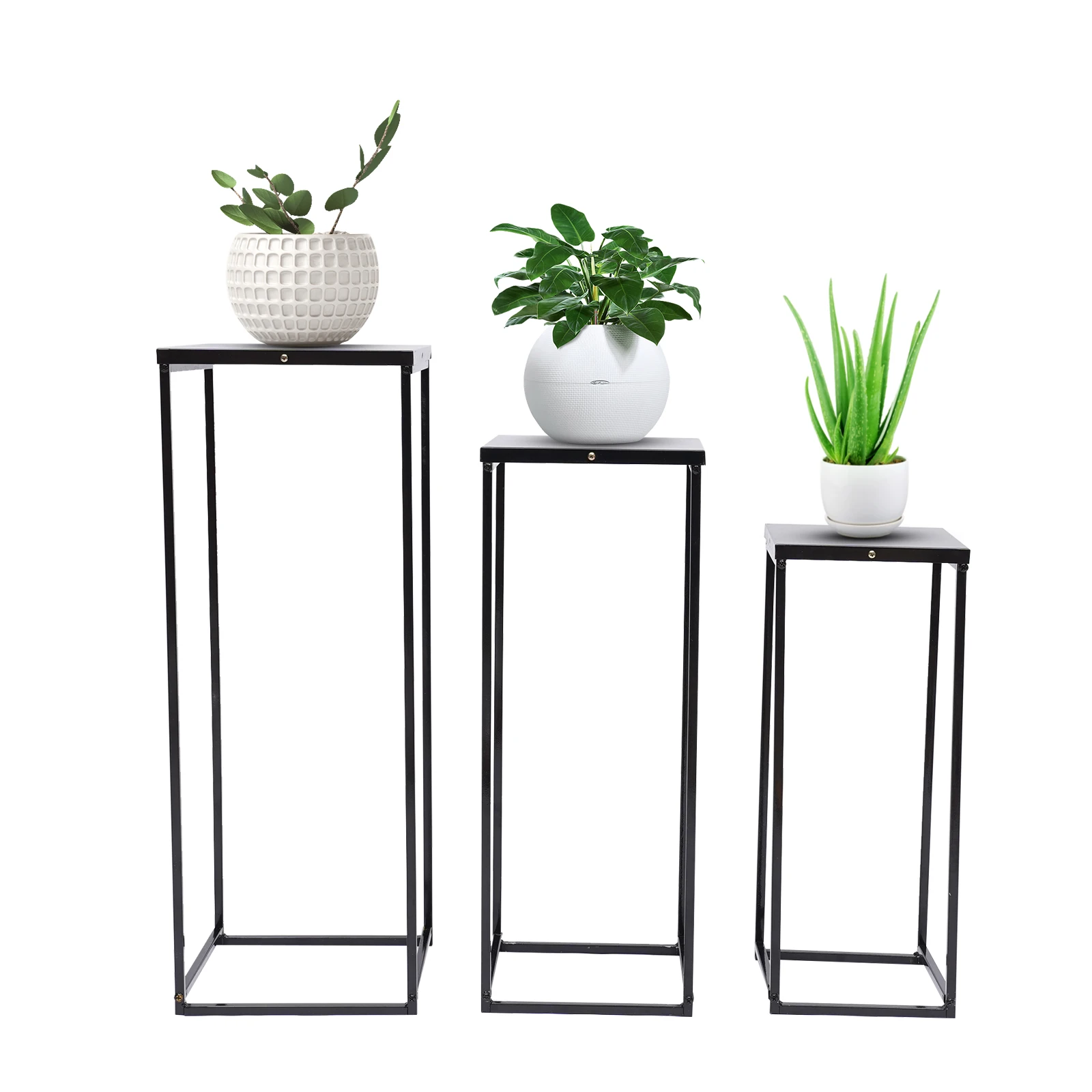 3PCS Black Flower Holders, Sturdy Carbon Steel & DIY-Friendly, Removable—Perfect for Weddings/Hotel/Commercial Decor
