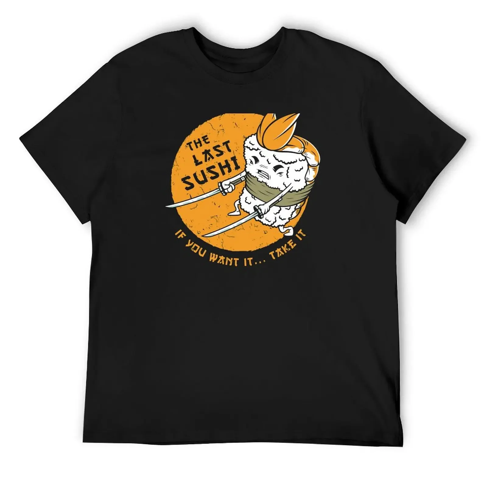 Camiseta The Last Sushi, camiseta gráfica vintage, camisetas bonitas, cosas baratas, camiseta de gran tamaño para hombres
