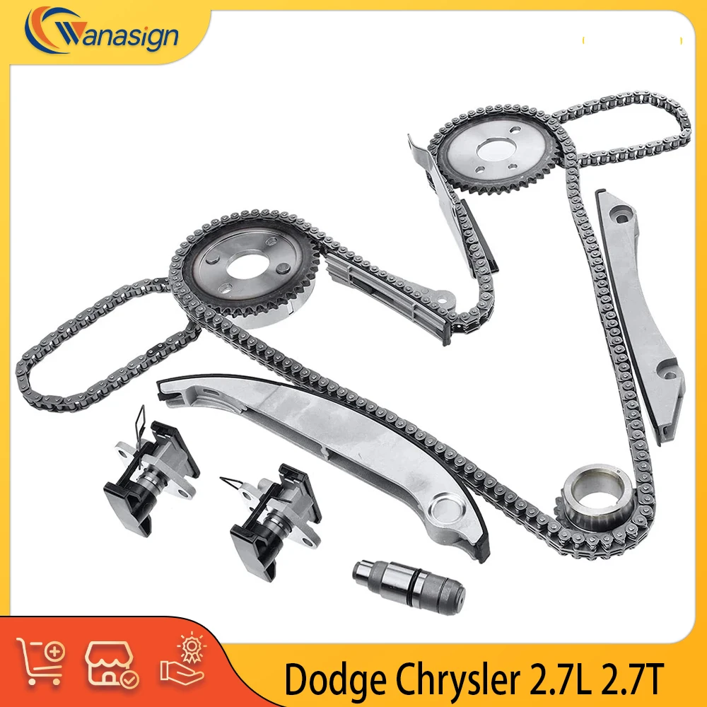 Kit de cadena de distribución de pieza de motor compatible con 2,7 L T V6 GAS DOHC para Chrysler Sebring 300 Sebring Dodge Charger Avenger Jeep 2,7 T 2.7L 08-10