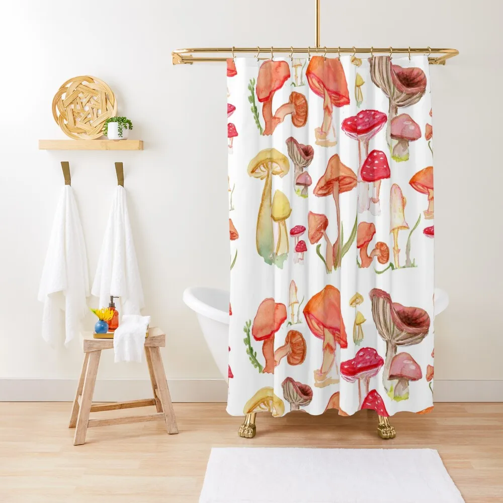 

Watercolor Mushroom Shower Curtain Bathroom Shower Luxury Bathroom Shower For Bathrooms Curtain
