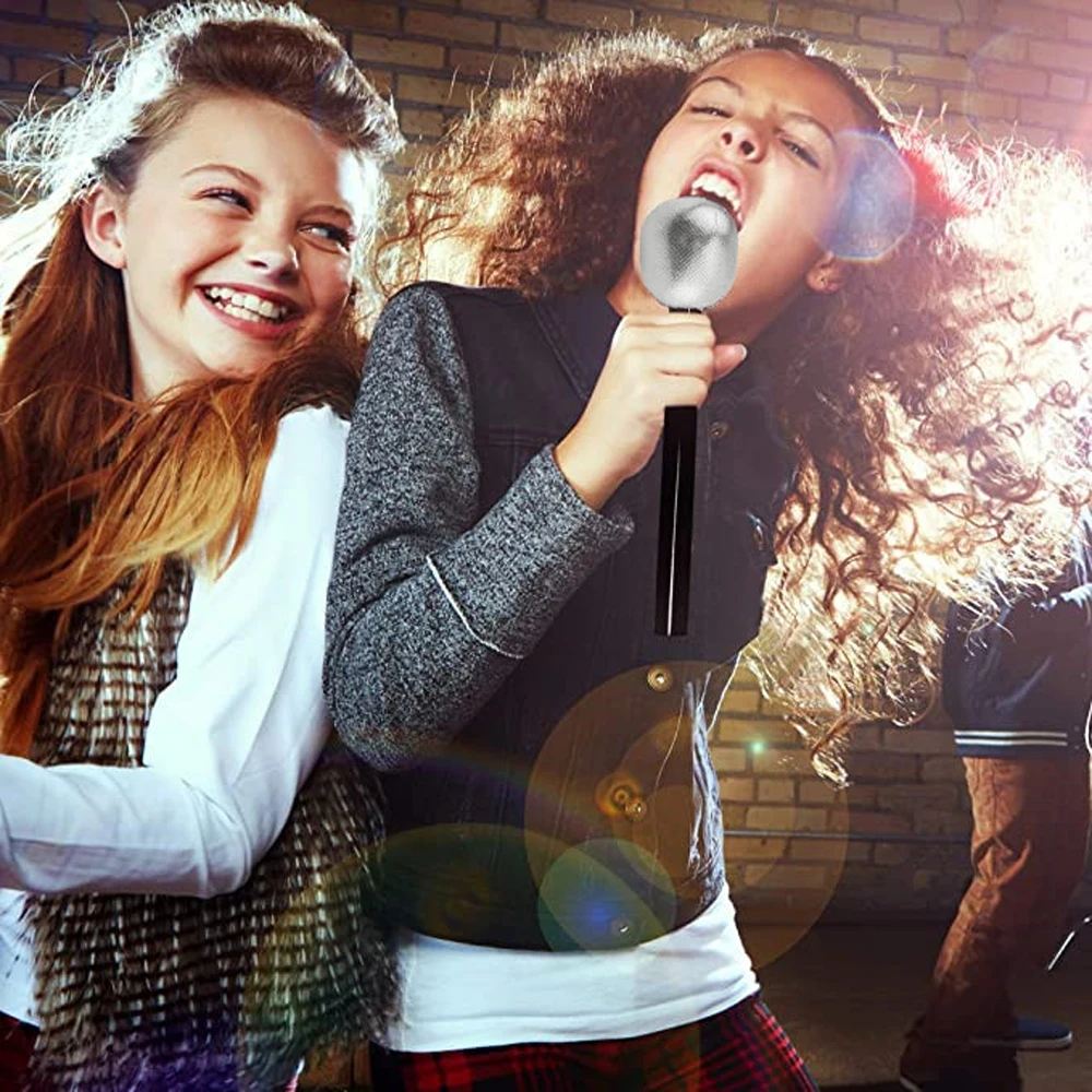 

Children Plastic Mics Karaoke Fun Stage Mic Party Favor Mic Costume Prop Glitter Microphone Microphone Fake Microphone