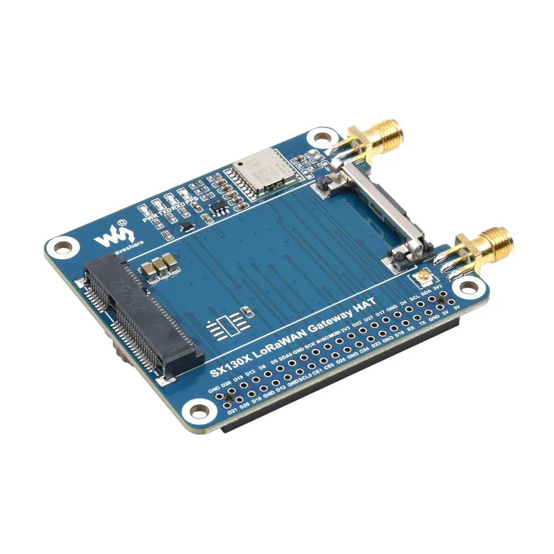 Waveshare SX1303 868M 915M LoRaWAN Gateway Module/CAT para Raspberry Pi, soquete Mini-PCIe padrão, transmissão de longo alcance