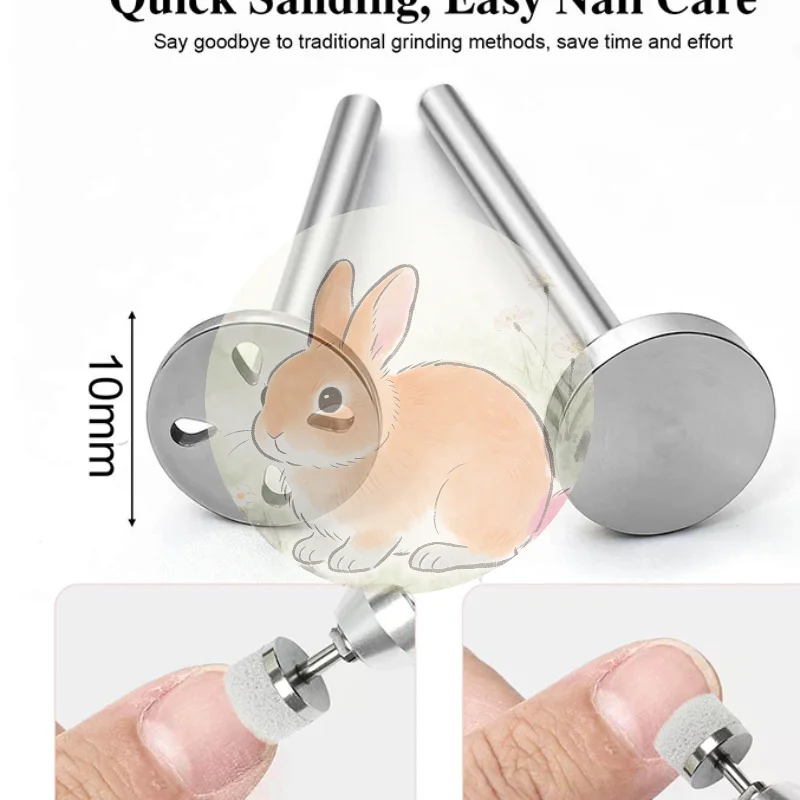 *1/50Pcs 10mm Self-Adhesive Replaceable Sponge Buffing Pads Stainless Steel Disk For Pedicure Polish Accessories