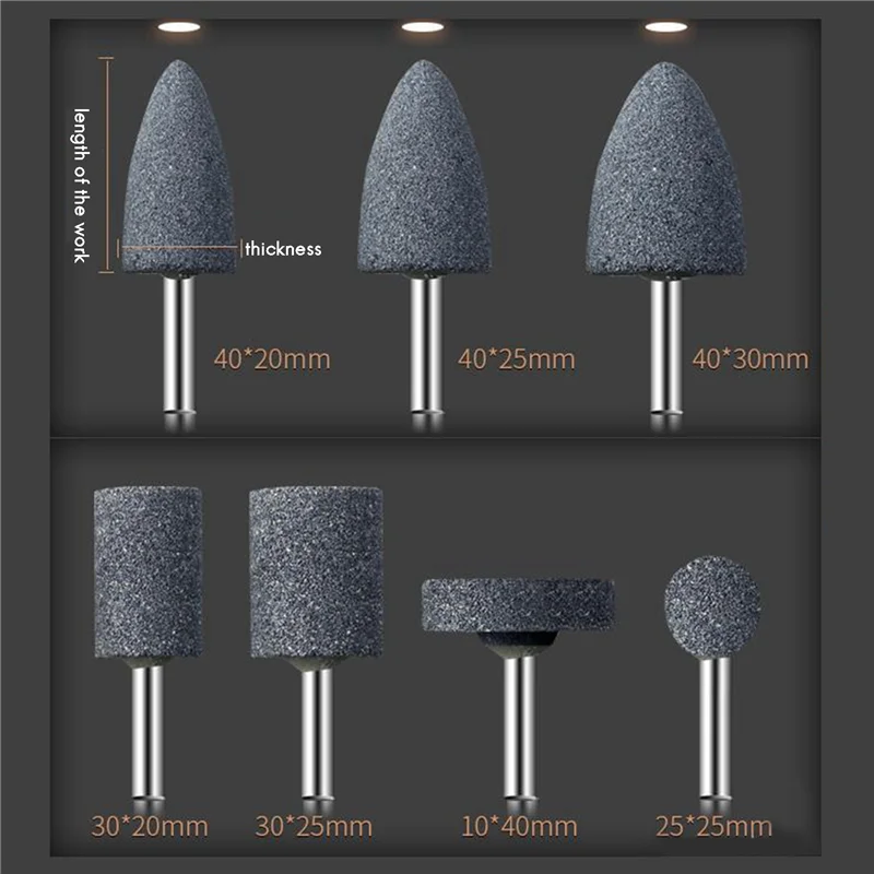 B28C-Abrasive Stone Points Set Grinding Wheel Polishing Head Bit With 1/4-Inch Shank 21Pcs Grinding Stones