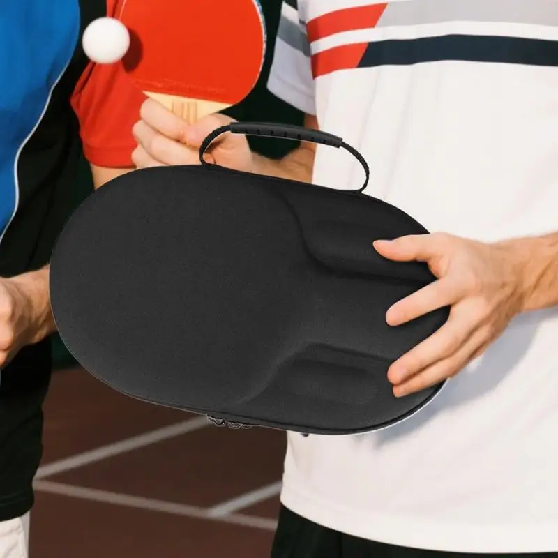 Table Tennis Paddle Case Compact Table Tennis Bag Hard Dustproof Protective Portable Zippered Cover For Equipment Accessories