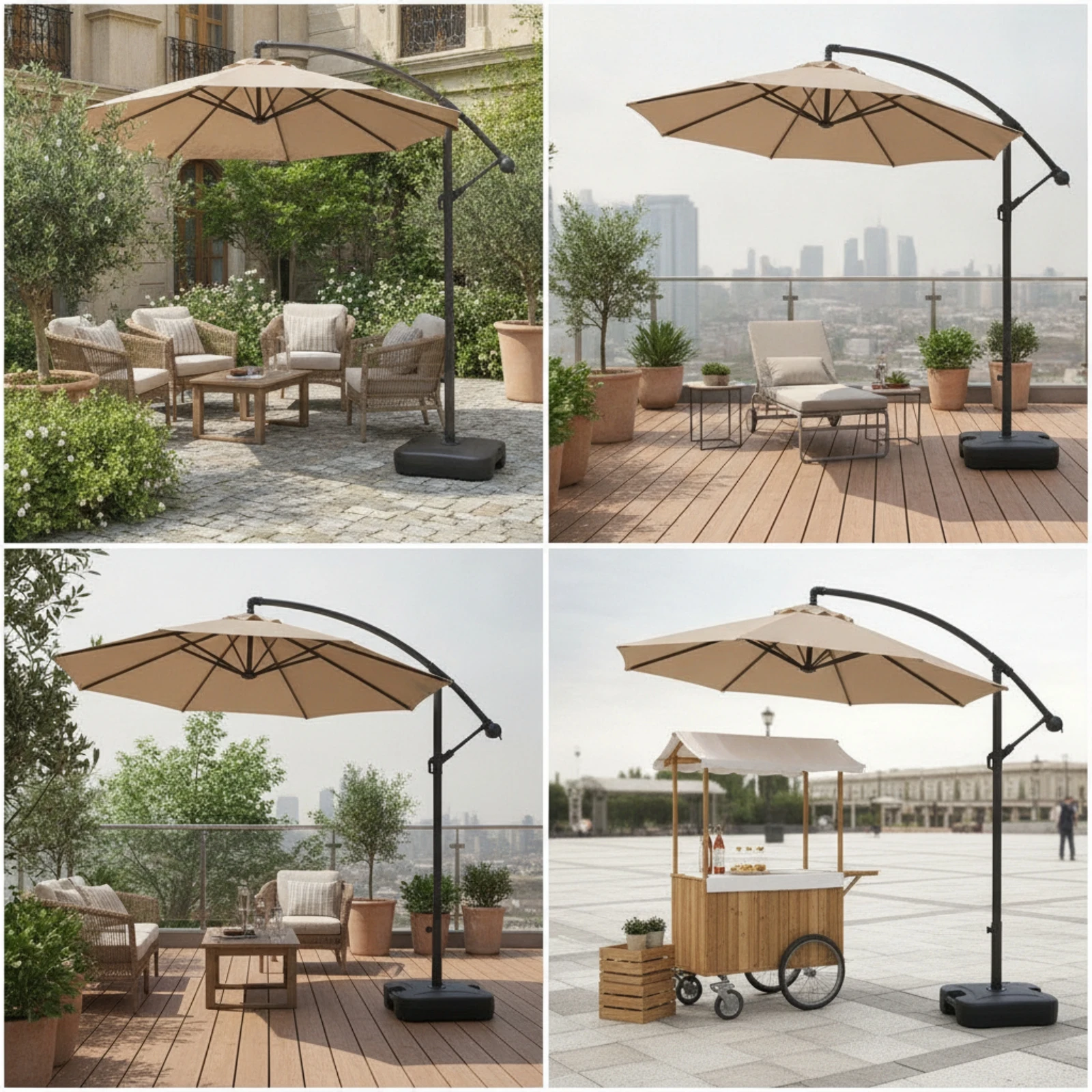 Patio Umbrella Base Portable Water-Fillable Umbrella Base Weather Resistant Long-Lasting for Homeowners, Garden, Backyard