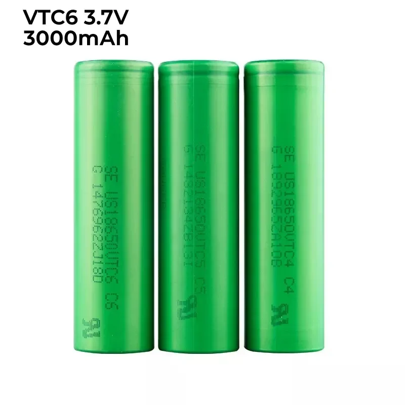 1-20PCS Original 3.7V Li-ion Battery 18650 VTC6 3000mAh 30Ah Battery for Authentic Son Murata US18650VTC6 Rechargeable Battery