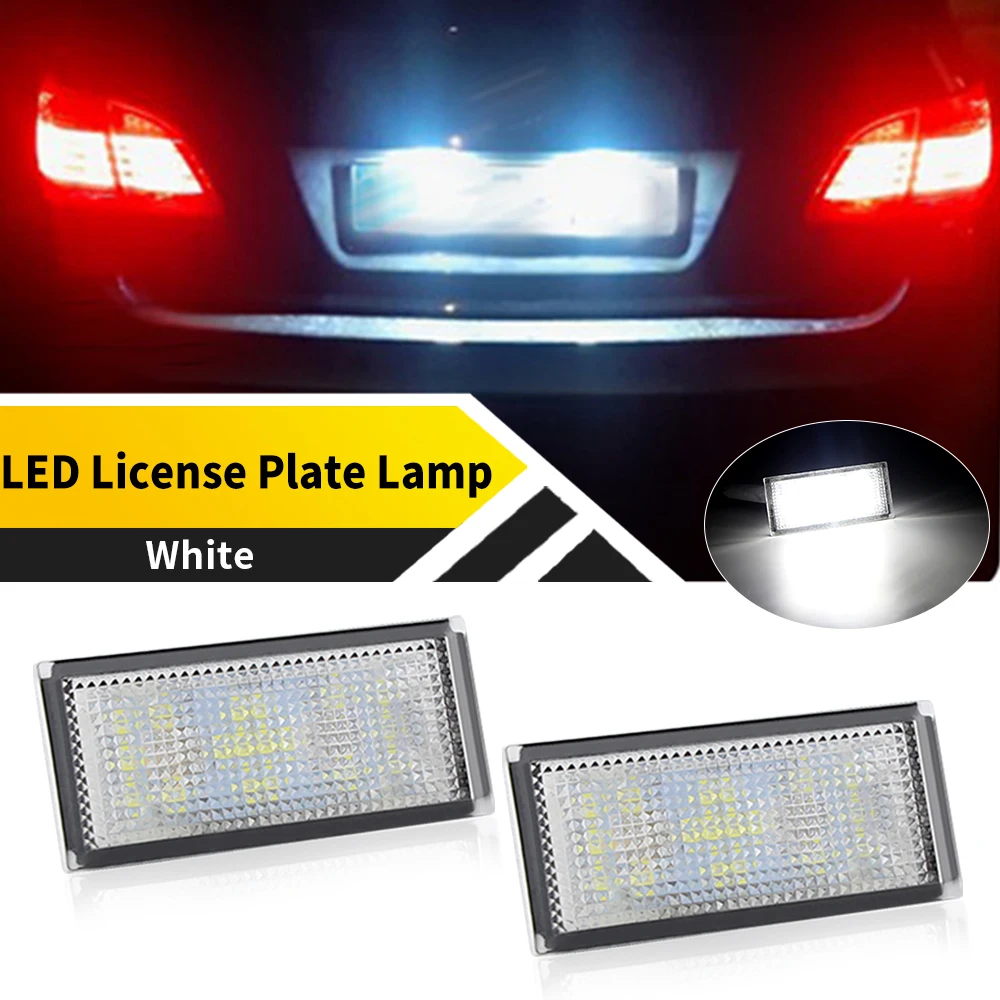 

2PCS License Number Plate Lights Canbus For BMW E65E66 Saloon 2001-2008 Only for horizontal glass tube bulb, not for model w/reg