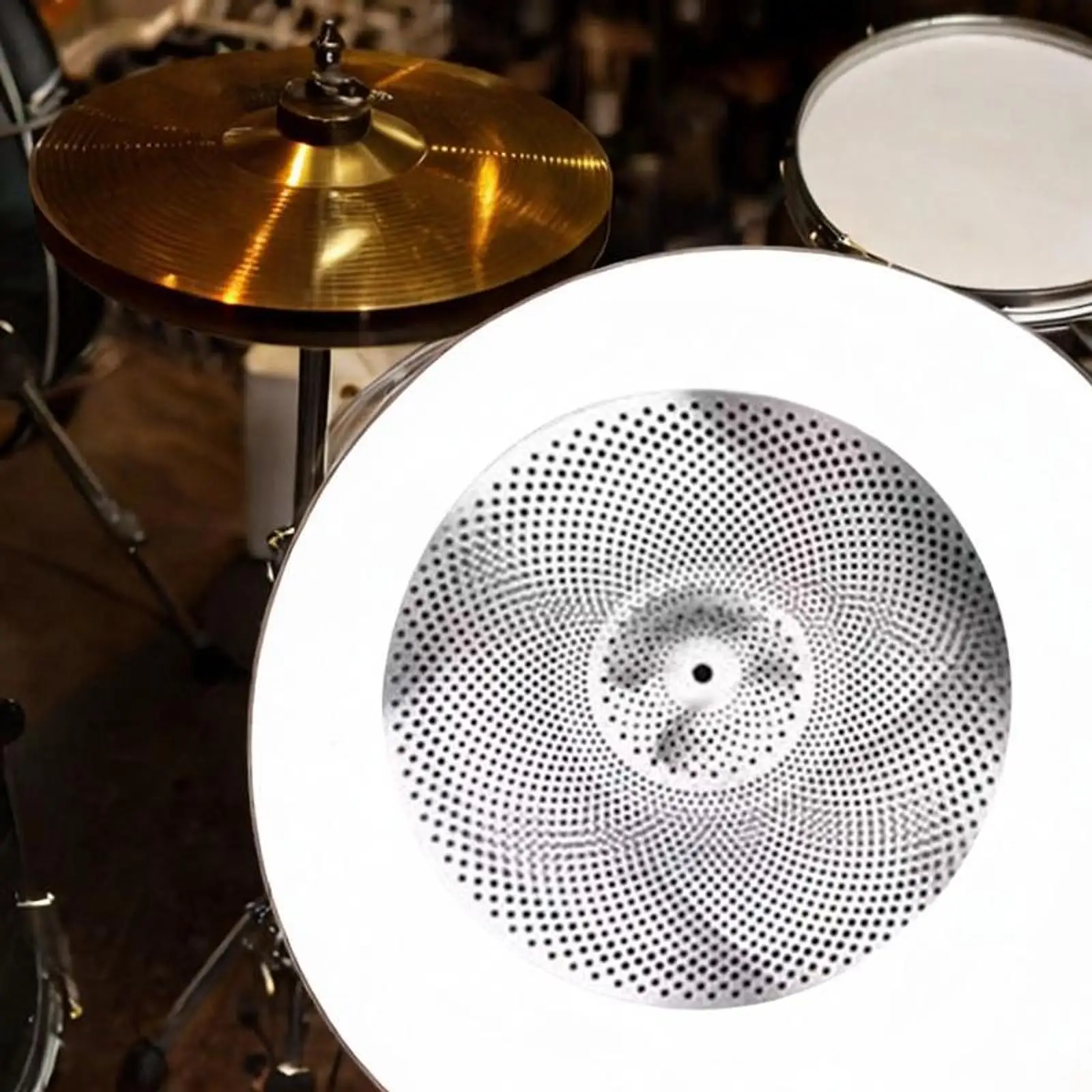 Drum Mute Cymbal Alloy Low Volume Practice Cymbals Percussion Set Quiet Cymbal for Drum Kit Beginners