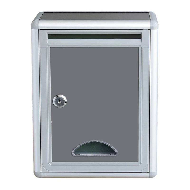 367A Wall Mount Lockable Mailbox Outdoor Galvanized Metal for Key Large Capacity Commercial Rural Home Decorative & Office Box