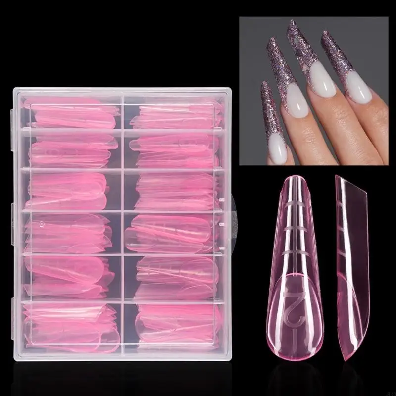 L8RD Duals System Form UVS Gel Acrylic Mold Artificial Tips with Scale