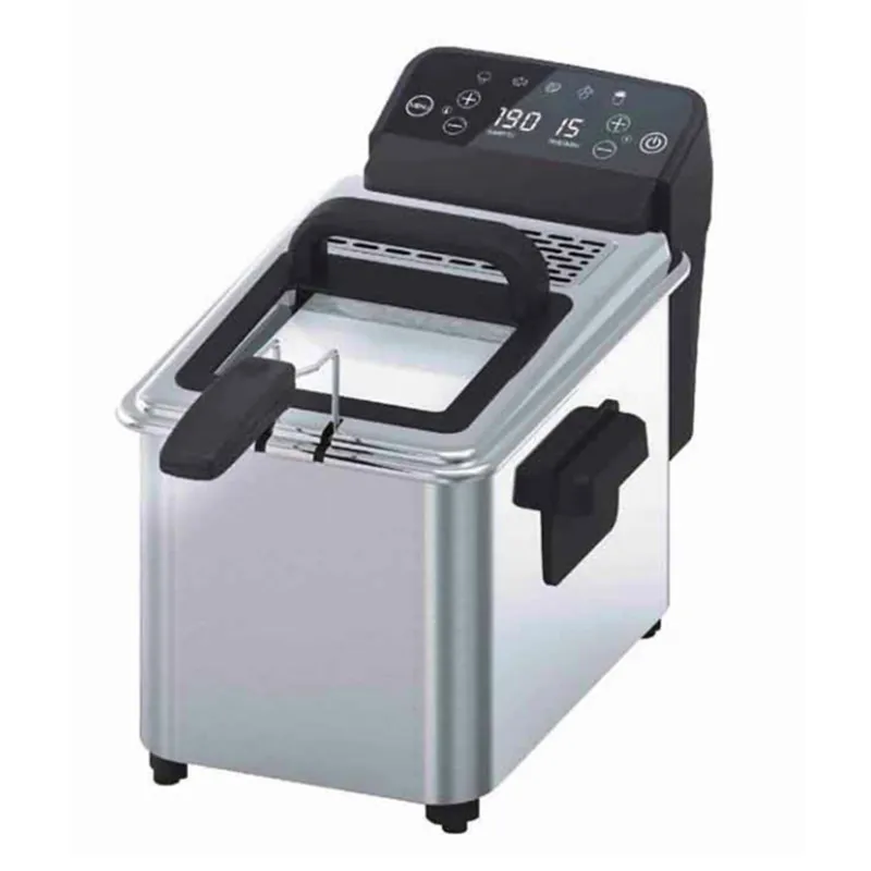 4 Liter Digital Control Panel Stainless Steel Housing Deep Fryers