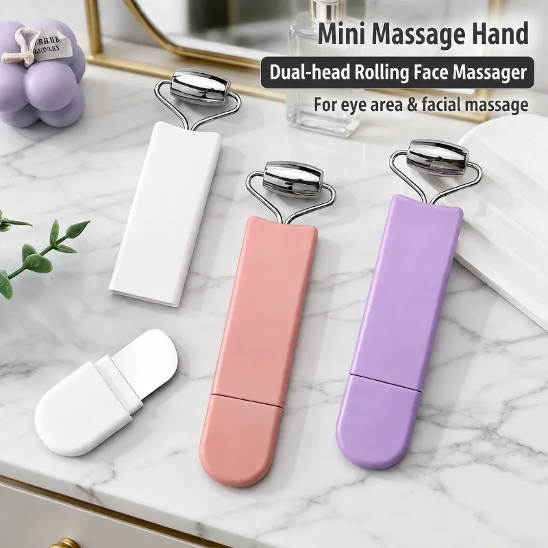 Stainless‑steel Multi‑purpose Rolling Massager Dual‑detachable Eye‑kneading Roller Instrument Blackhead Removing  Practical