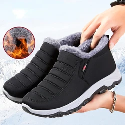 Men Snow Boots Outdoor Shoes For Male Thick Sole Sneakers for Men Winter Shoes Botines Tenis Keep Warm Fluff Mens Ankle Boots