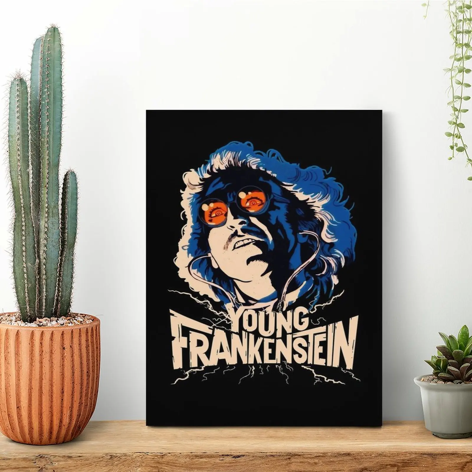 

Frankenstein Gene Wilder Canvas Painting Poster Printed Rusty Wall Cave Framed Wall Paintings