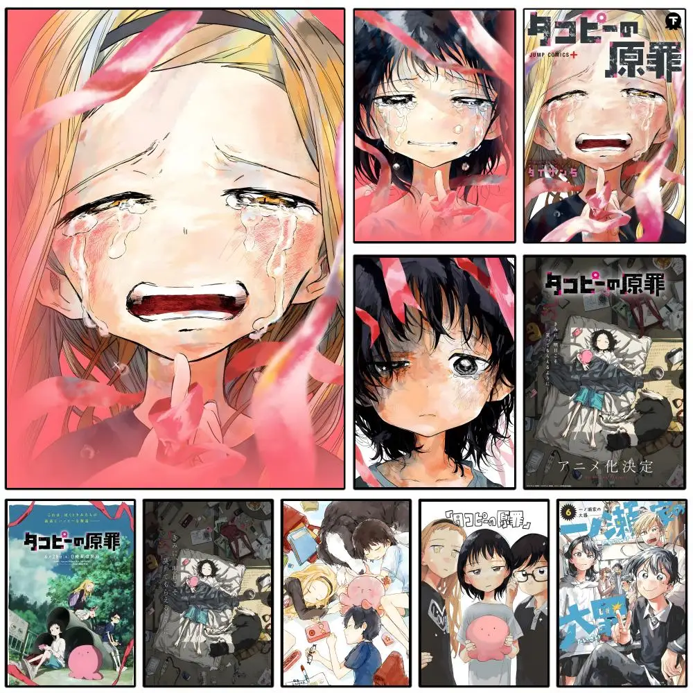 Takopi's O-Original Sin ANIME-Poster, selbstklebender, wasserfester Kunstdruck, Papieraufkleber, Kaffeehaus-Wanddekoration