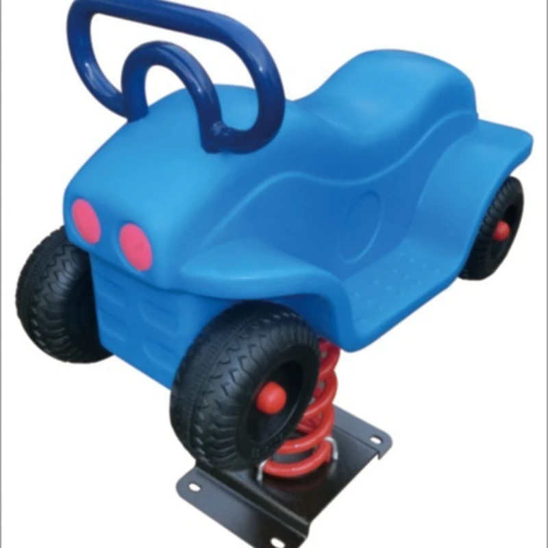 Spring rocking horse Children's outdoor community Park Amusement equipment PE board Plastic Trojan horse Toy s