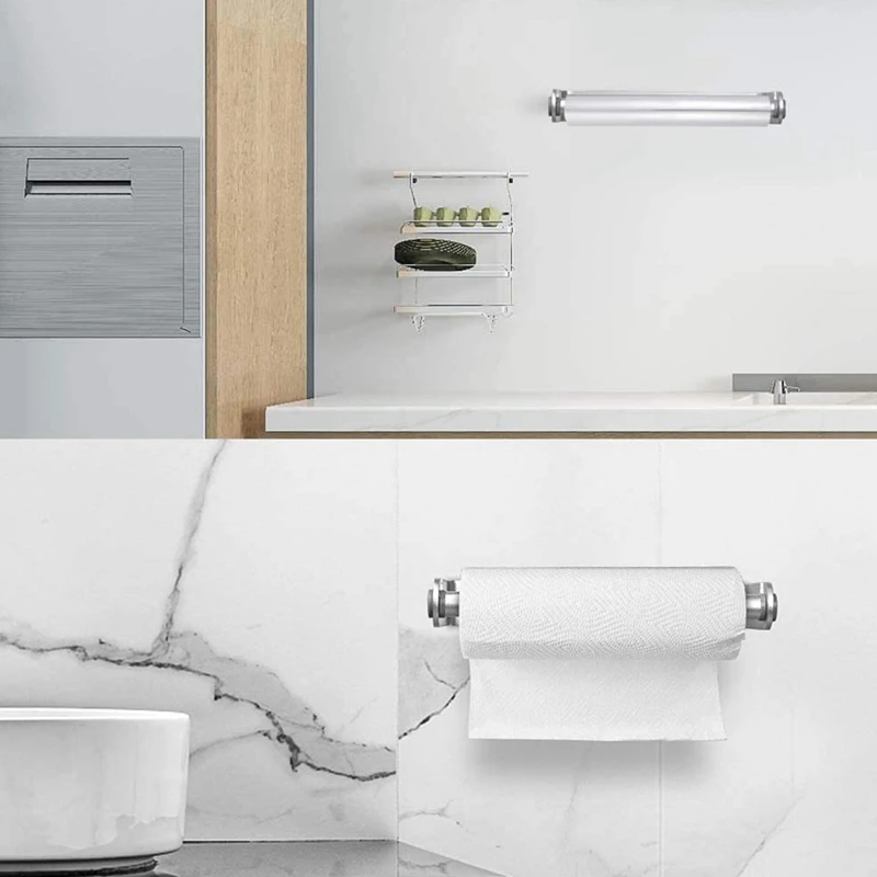 

Wall Mounted Aluminum Paper Towel Rack for Kitchen, Bathroom, Toilet