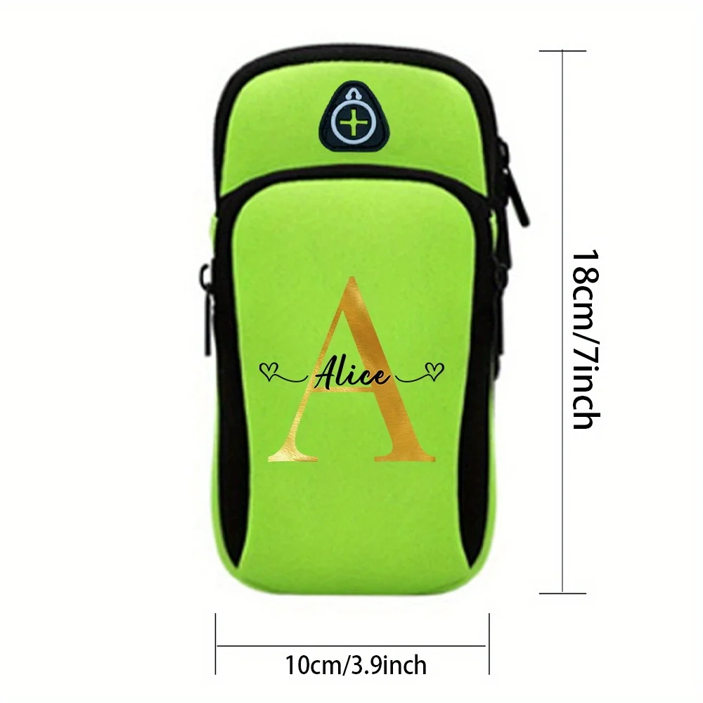 Customized Name Arm Strap Sports Phone Bag Running Arm Phone Bag Sports Phone Bag Personalized Initial Printing