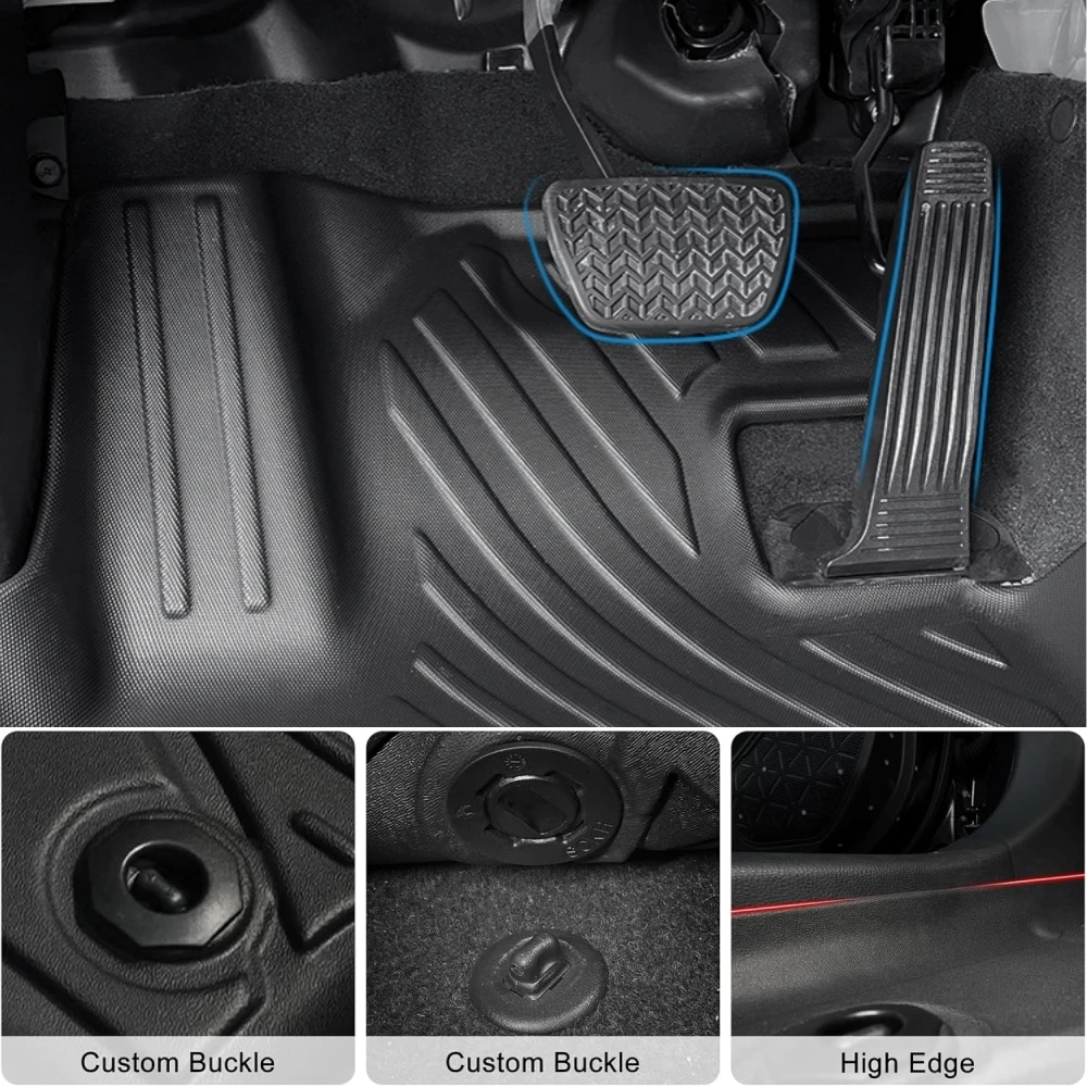 Für RHD Lexus RX350/350H/450H+/500H PHEV (Nicht für RXL) Allwetter TPE Fußmatten Kofferraummatte Wasserdichte Rutschfeste Matte 2022-2025 – Detail 5