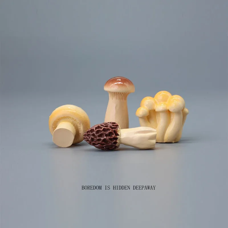 8 Stück Gemischte Mini-Harz-Pilz-Miniaturen, Mikro-Landschaft Feengarten-Zubehör, Topfpflanzen-Terrarium Bastel-DIY-Accessoire – Detail 2